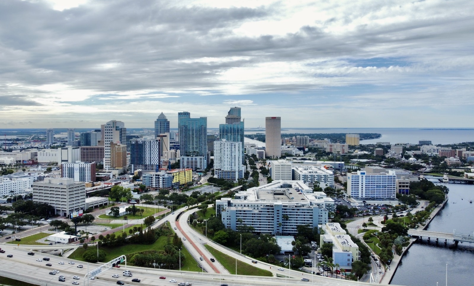Downtown Tampa's skyline from above
