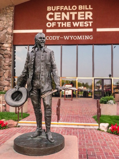 The entrance and Buffalo Bill bronze at the Buffalo Bill Center of the West in Cody