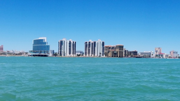The Clearwater Beach skyline across the Gulf