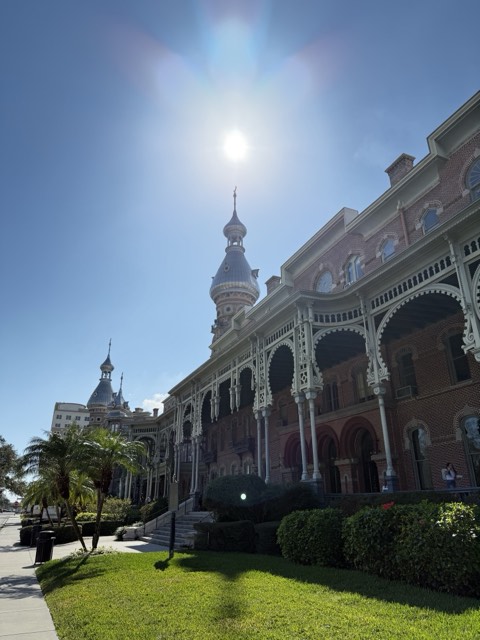 The silver Moorish minarets of the Henry B. Plant Museum (the former Tampa Bay Hotel)