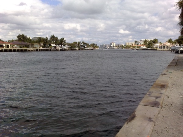The Intracoastal Waterway from Hugh Taylor Birch State Park in Fort Lauderdale
