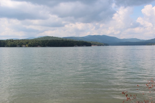 Lake Blue Ridge and its forested shoreline in the North Georgia mountains
