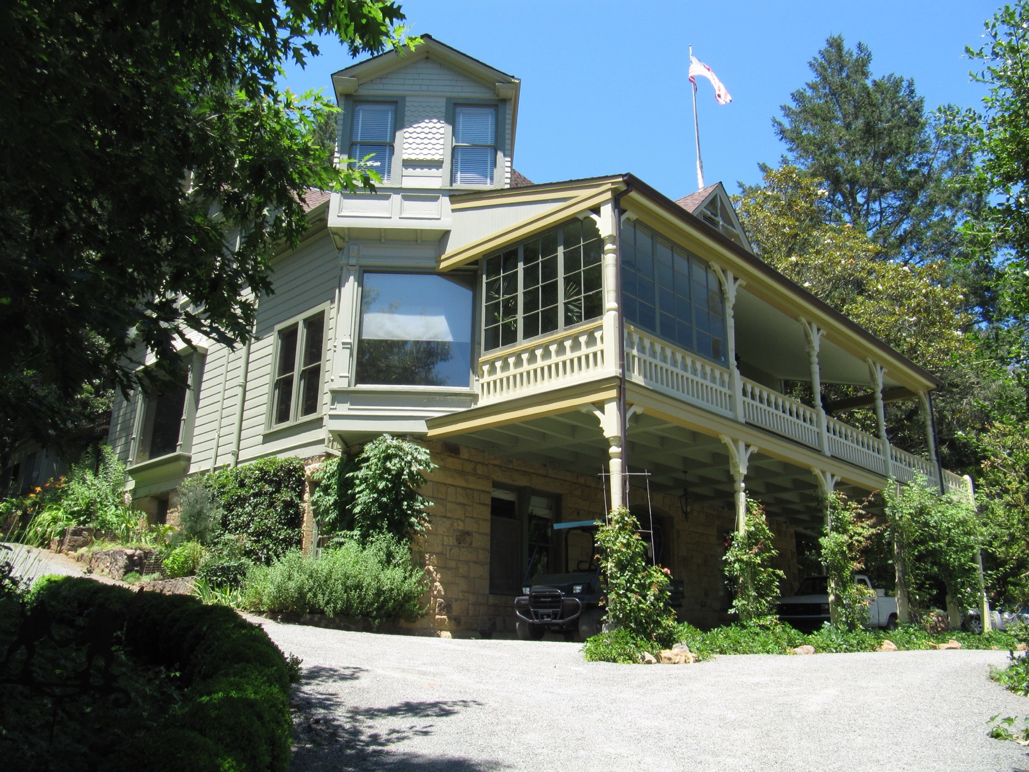 The historic Victorian estate house at Schramsberg Vineyards in Calistoga