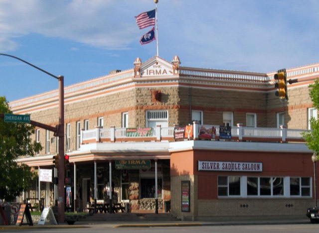The 1902 Buffalo Bill's Irma Hotel on Sheridan Avenue in Cody