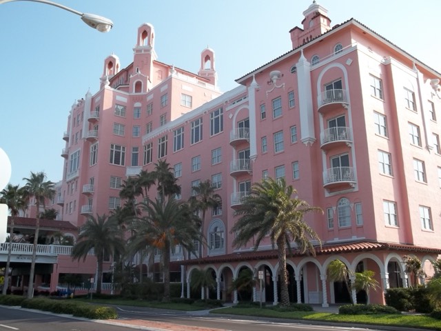 The Don CeSar 'Pink Palace' — its Moorish pink-and-white facade and bell towers on St. Pete Beach