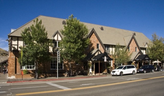 The historic Tudor-brick Wort Hotel on a Jackson street corner